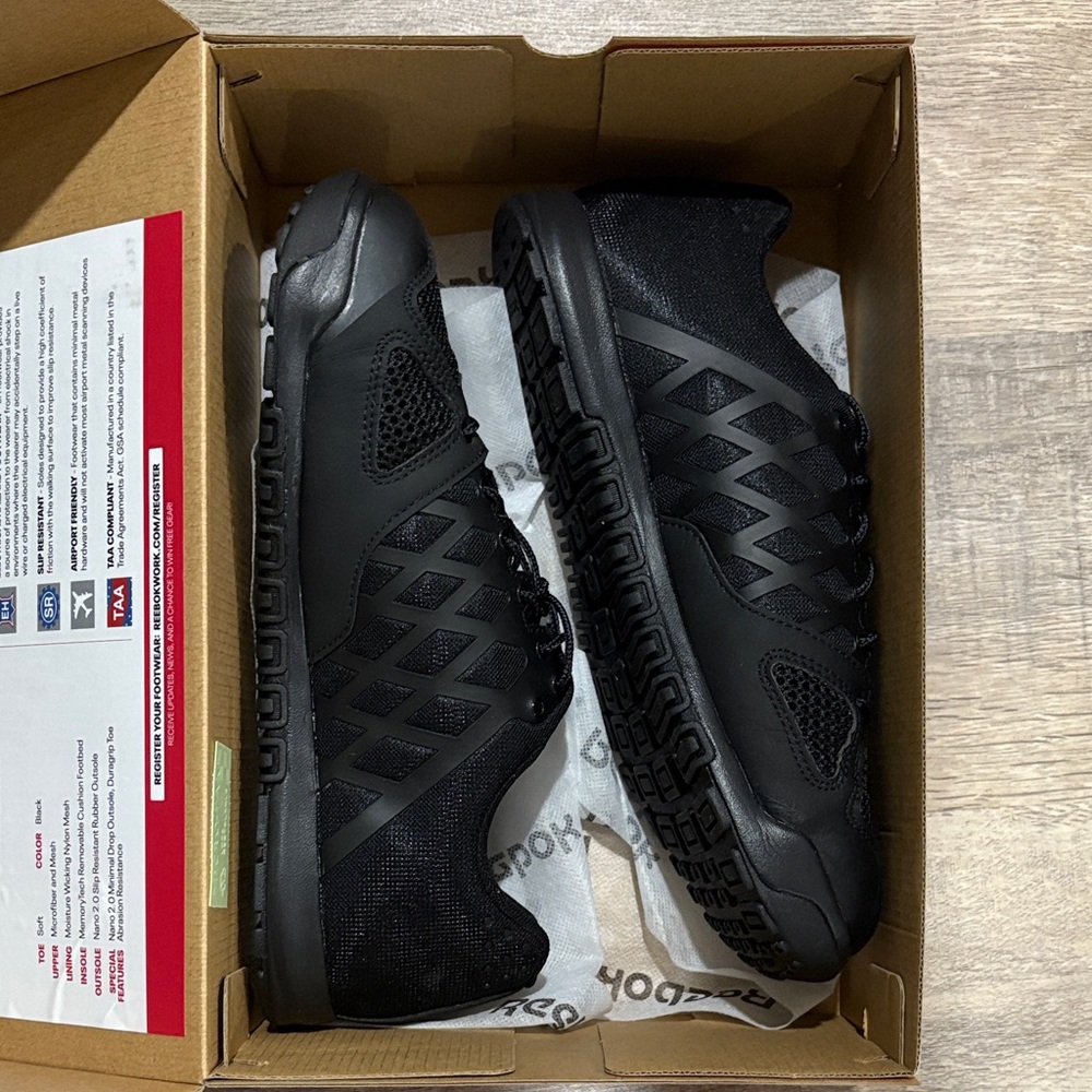 Reebok Black Mesh Sneakers
